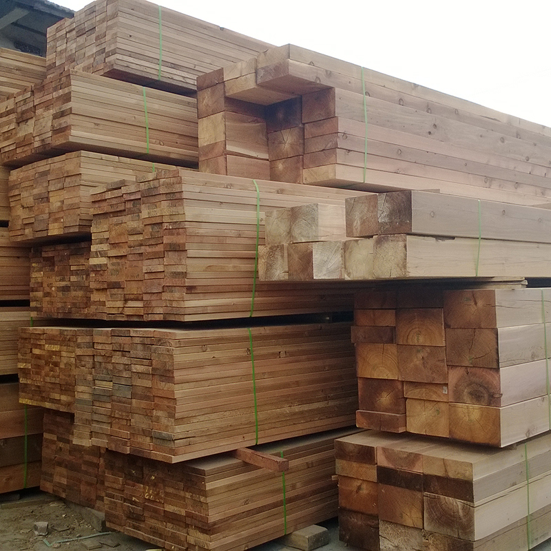 红雪松防腐木 加拿大进口防腐木材实木板材 厂家批发可定制加工