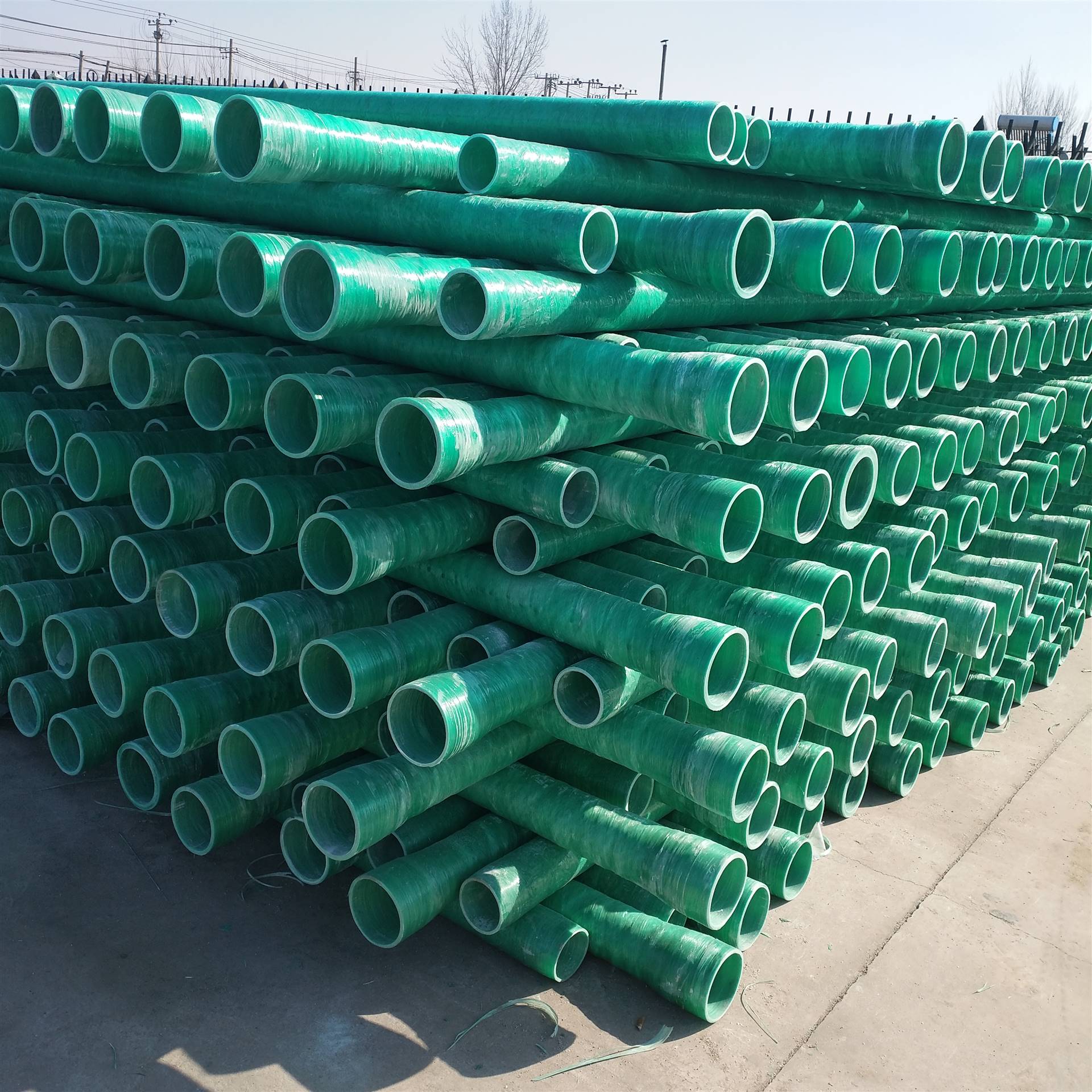 200玻璃钢电力管 绿色玻璃钢夹砂管 玻璃钢电力电缆管厂家批发
