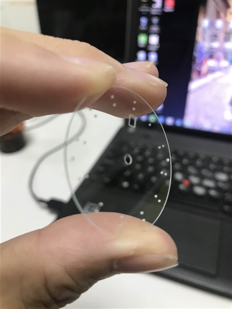 玻璃激光切割 健鸿电子 手表盘底座白片 无划伤不裂边