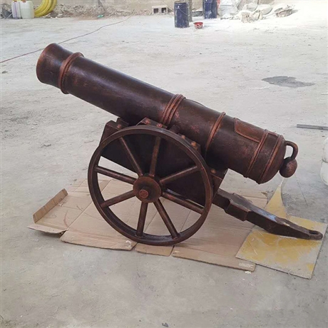 铸铜古代大炮雕塑 大炮铜雕加工厂家