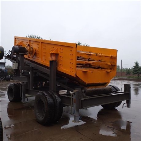 大型震动筛石机移动式筛石机沙场石料筛分机