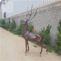 铸铜鹿雕塑 铜雕鹿加工厂家