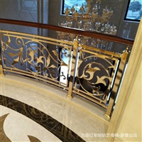 北京 铜艺楼梯雕花扶手沙金围栏 孤单的陪伴着你