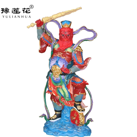 王靈官神像圖片 道教雷部火部天將護(hù)法神塑像 玉樞火府天將靈官爺