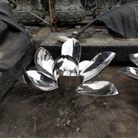 不锈钢荷花雕塑 厂家定制镜面莲花不锈钢雕塑