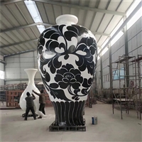 不锈钢花瓶雕塑 镂空花瓶不锈钢雕塑