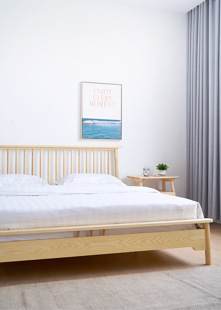 实木家具价格及图片 大自然实木床 实木单人床价格 1米8的实木床