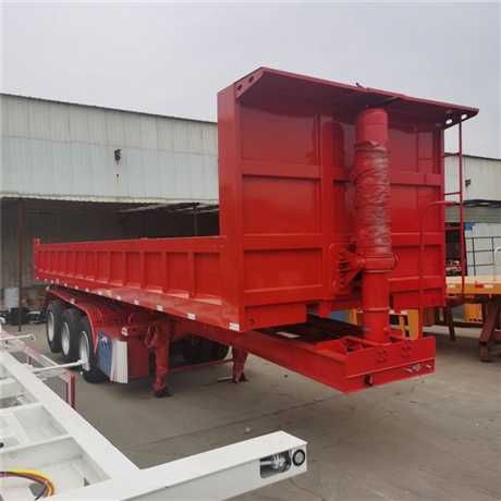 前顶后翻自卸半挂车 直顶自卸车海沃油缸价格