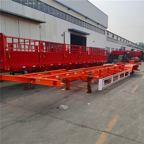 45英尺展翼式骨架半挂车 物流集装箱三轴运输车 公告规格