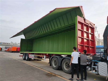 双侧飞翼半挂车价格 厢式物流翼展车厂家报价