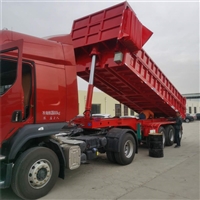 10米后翻自卸半挂车 加高40公分厢板价格