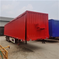 13米厢式飞翼车上户标准 轻体集装箱骨架半挂车轻量化