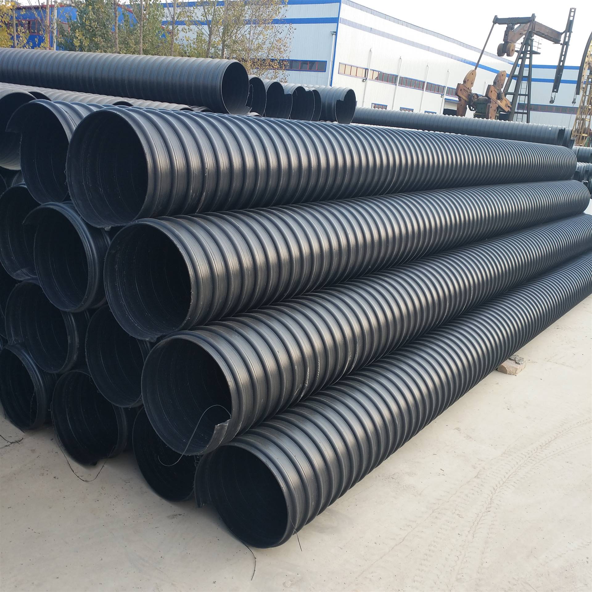hdpe钢带波纹管厂家自产自销 大口径钢带排污管定做生产