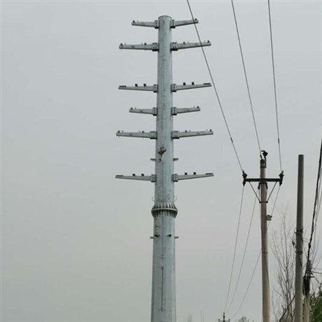 18米转角电力钢杆价格 榆林直线管塔 耐张杆图纸定制
