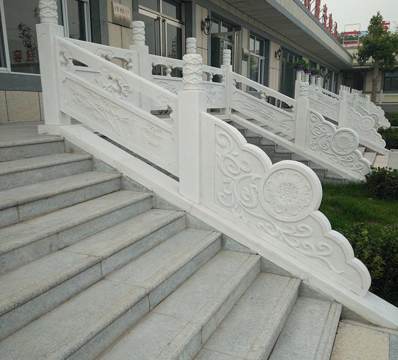 汉白玉走廊栏板石雕