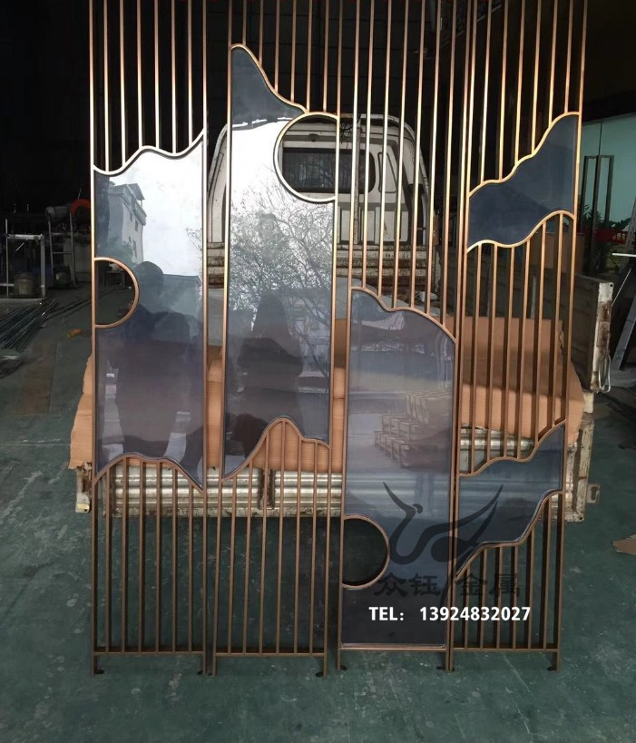 家装不锈钢屏风隔断 l型不锈钢间隔屏风隔断定制