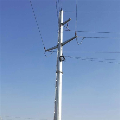 21米配电电力钢杆厂家电话 35KV拉线电力钢杆