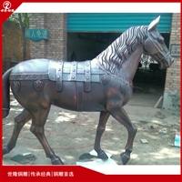 广场纯铜马雕塑 公园小区大型铜马摆件 世隆动物雕塑