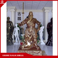 铸铜关公神像 关公雕塑纯铜铸造 铜像雕塑厂家 世隆铜雕