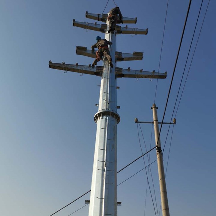 图纸加工110kv钢管杆 优质钢结构电力钢管杆 钢电线杆价格