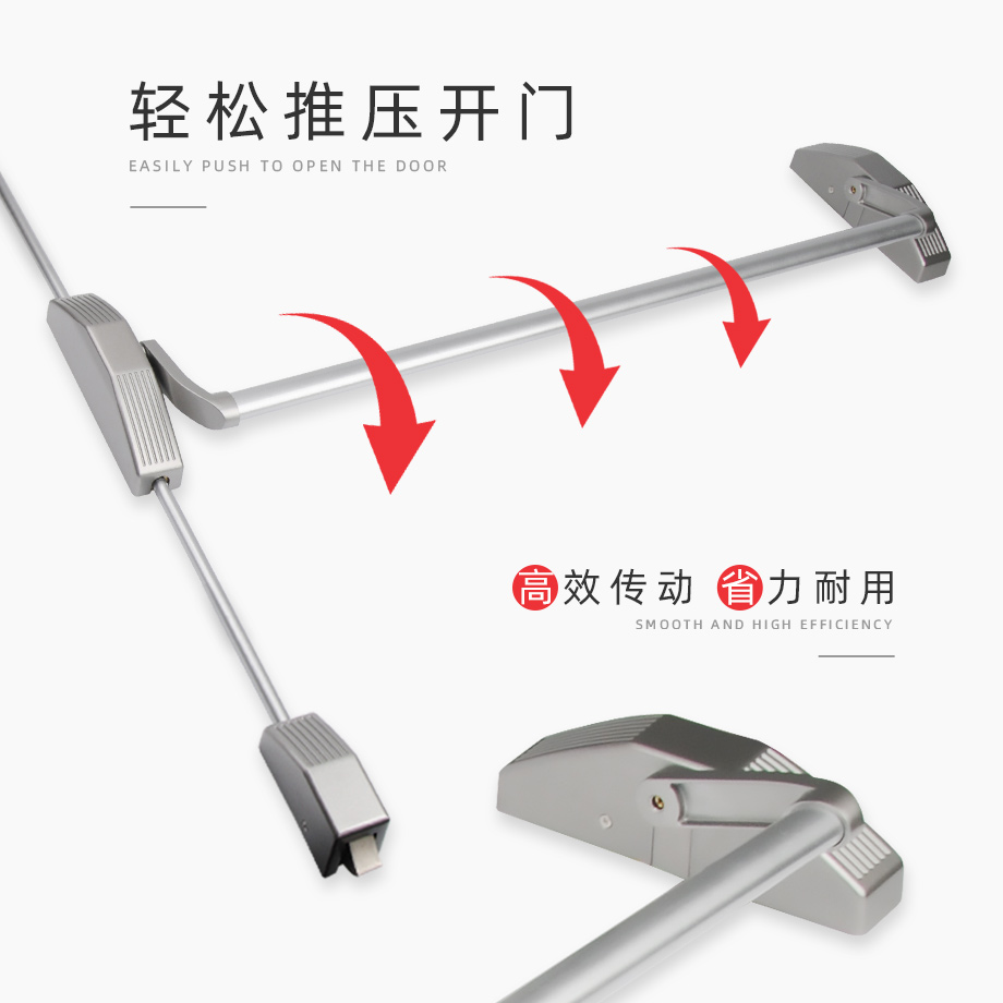 质保十年下压式防火锁逃生门锁消防门压杆锁