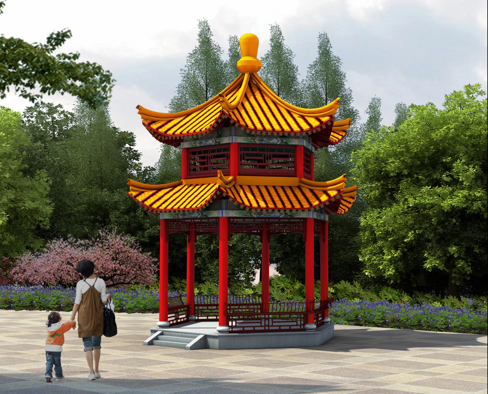 仿古亭子设计施工