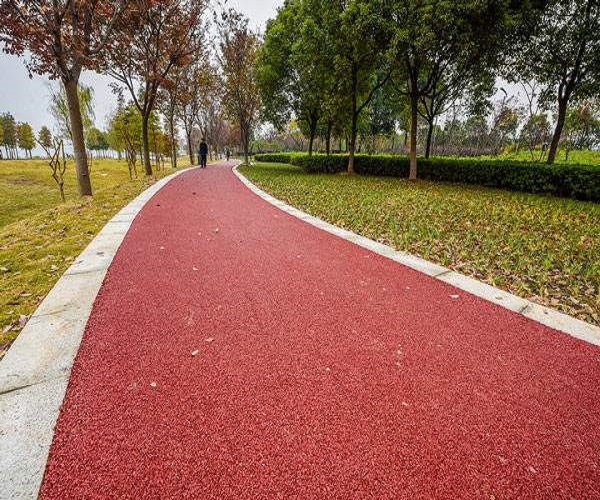 乡村道路建材 彩色沥青路面 透水混凝土地坪材料 彩色多孔混凝土