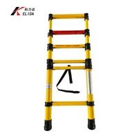 玻璃钢伸缩梯_3.5米圆管竹节梯_3.5米绝缘伸缩梯_圆管伸缩梯