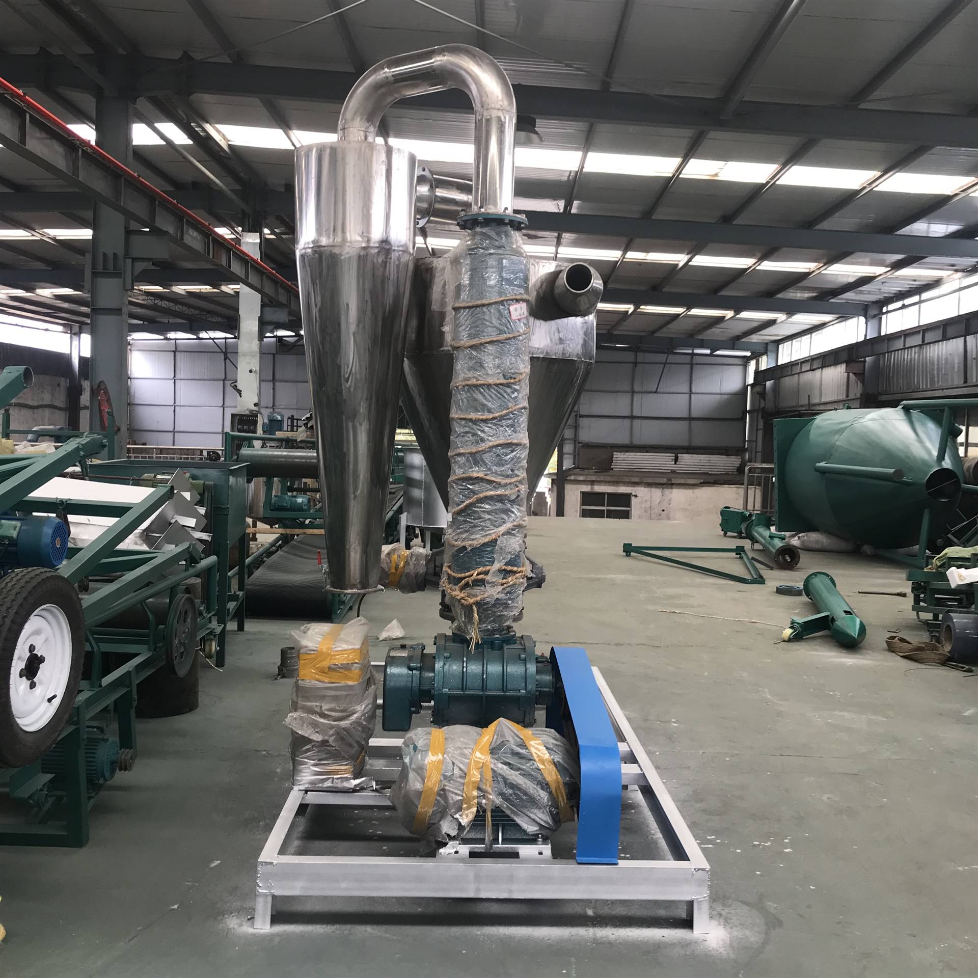 粮库中转粮食气力输送wq888圆筒式不锈钢吸灰机设备