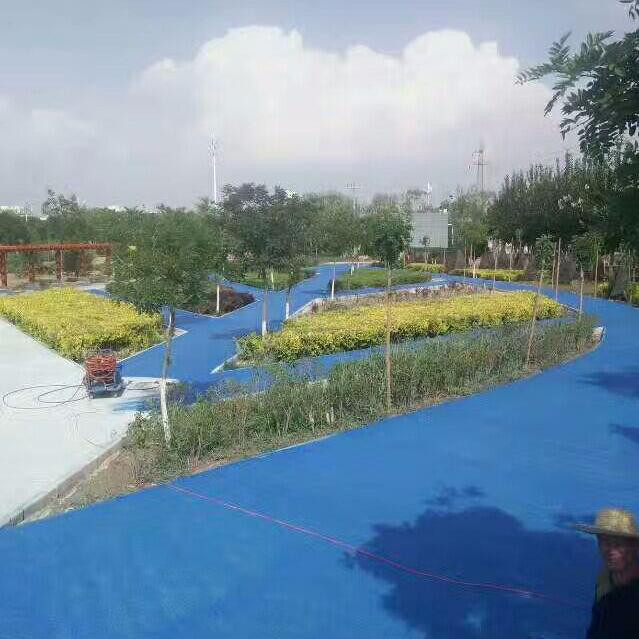 四川景区停车场透水地面建设 德阳户外彩色地坪施工 生态材料生产