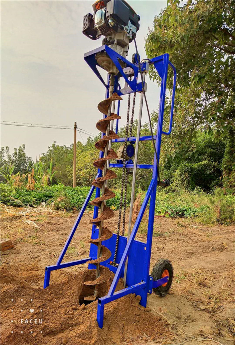 框架式挖树坑机钻孔位置精准