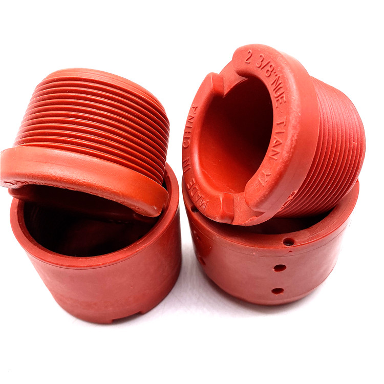 实体出售塑钢油管护丝 钢塑油套管护丝帽 螺纹保护套厂家