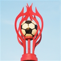 不锈钢足球雕塑 校园足球主题不锈钢雕塑