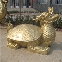 铸铜龙龟雕塑 招财龙龟铜雕塑