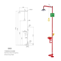鞍山0858不锈钢复合式洗眼器  抚顺实验室0355台式洗眼器 本溪化工厂作业保护洗眼装置