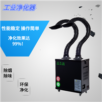 养生馆小型艾烟消烟机 激光医疗烟雾消烟器 双工位焊台烟雾除烟机
