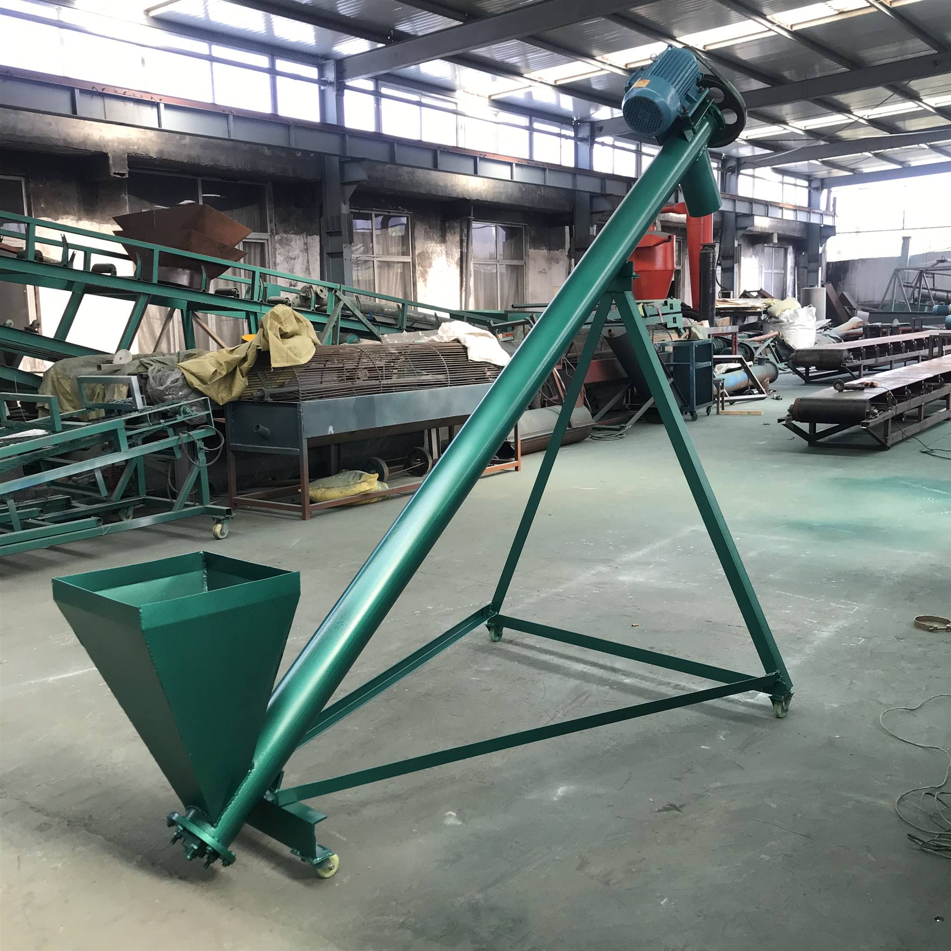 管式不锈钢螺旋提升机wq888不锈钢管式螺旋提升机