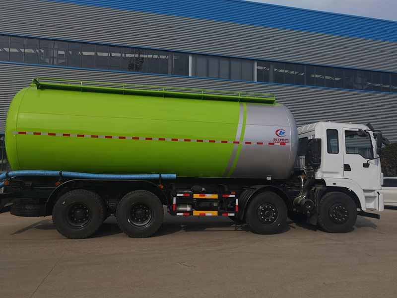 lng天燃气干粉砂浆罐车河南推广绿色货运国六干粉砂浆罐车
