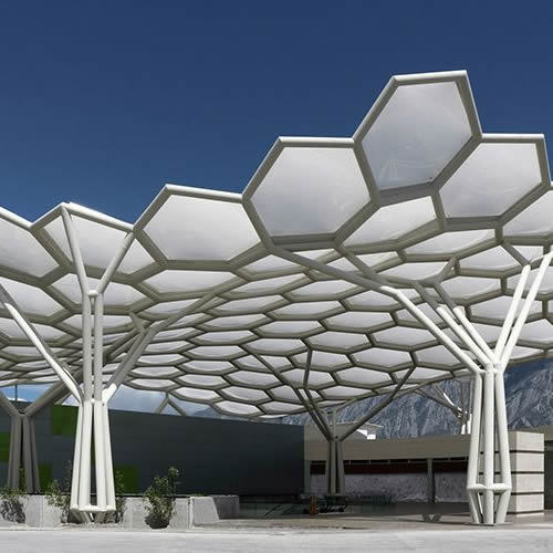 烨辉创意车棚定制户外膜结构车棚现货供应