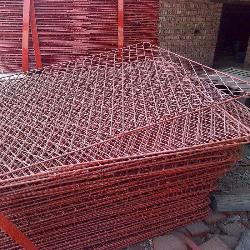 亚奇钢板冲压钢笆片 双包边脚手架钢笆片尺寸定做 喷漆钢笆片