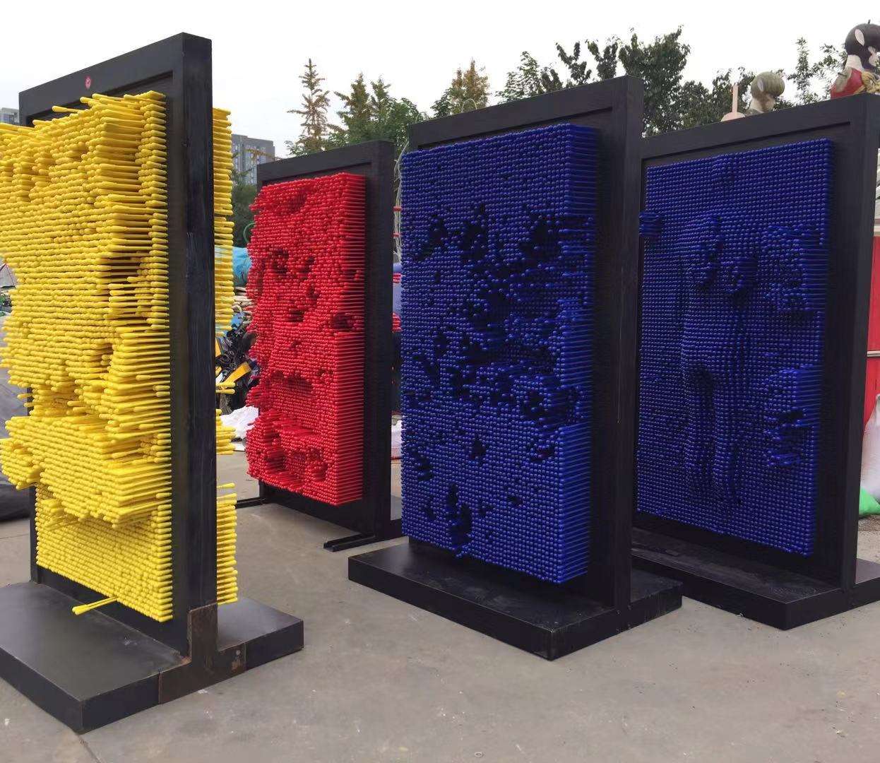 三维针雕报价源头工厂活动暖场道具人体打印墙厂家