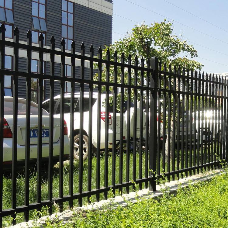 红桥区锌钢隔离防护栏 天津庭院喷塑铁艺围栏围墙 欧式型钢护