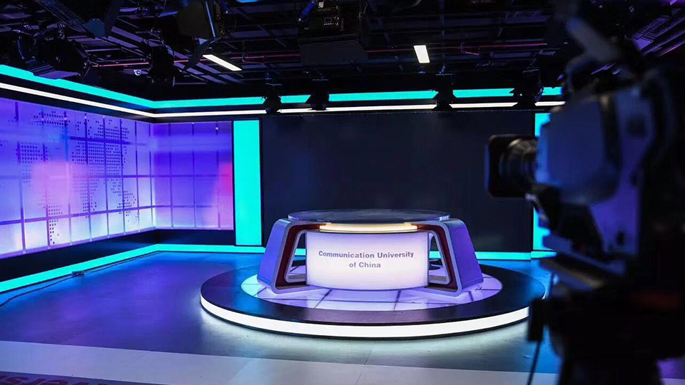 实景演播室效果图:方案以allcast高清虚拟导播节目制作系统为核心