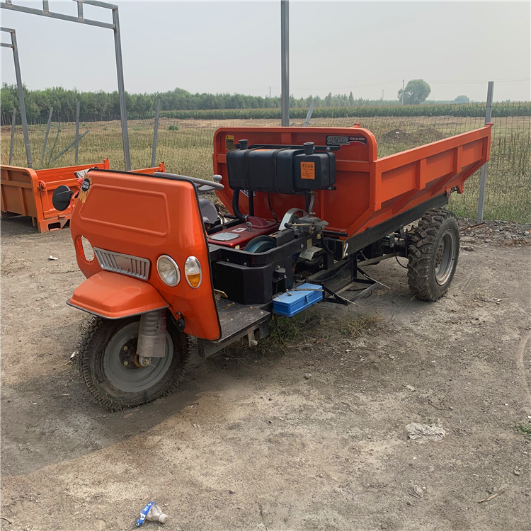 柴油工程三轮车自卸车 农用单缸小四轮车 6马力柴油三轮车