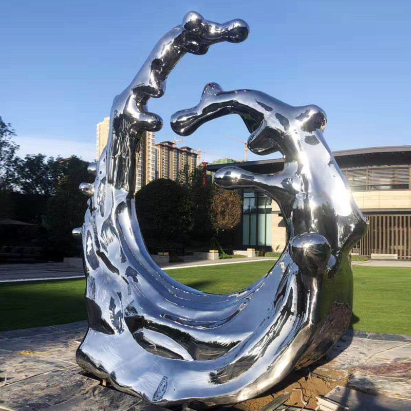 不锈钢浪花雕塑水花雕塑