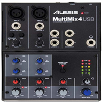 直销ALESIS MULTIMIX 4 USB 带效果器usb调音台