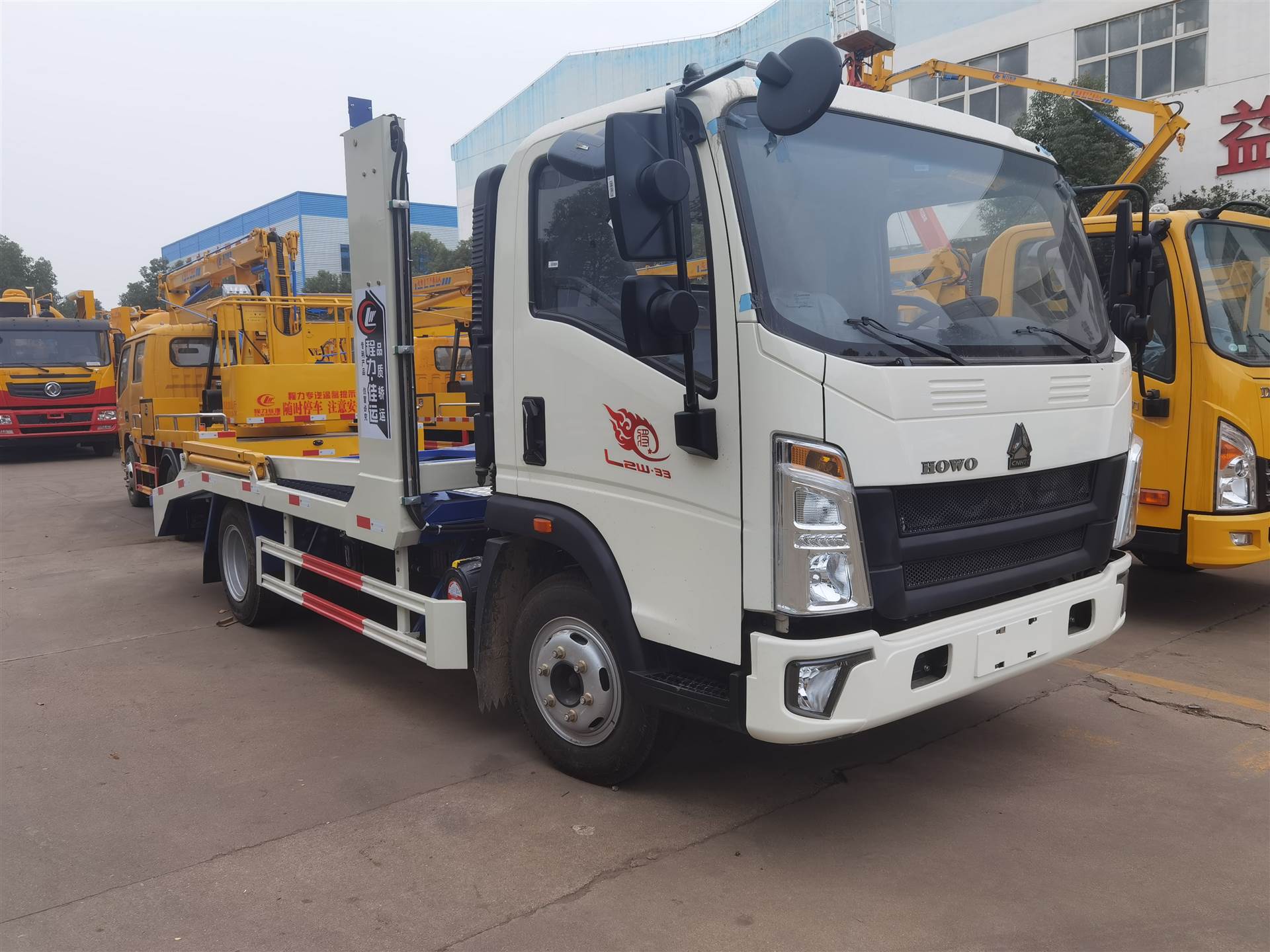 二位蓝牌一拖二双层清障车厂家