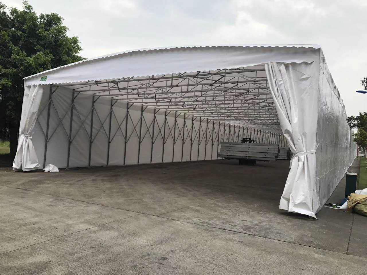 江苏博聪供应推拉篷伸缩雨篷 大型架空仓库伸缩篷 耐磨耐用