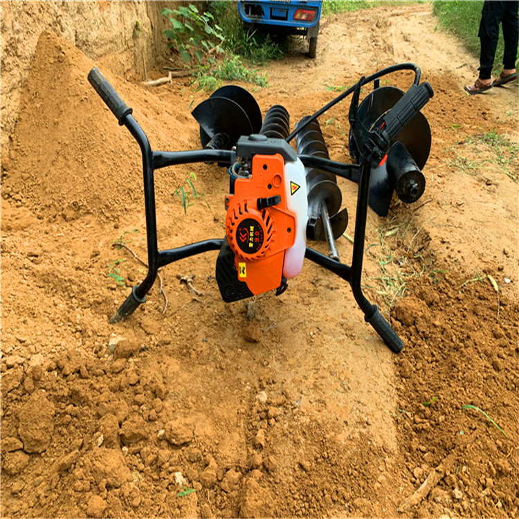 小型栽地桩螺旋钻土工具不费力