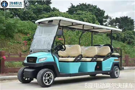 电动高尔夫球车 8座 蓝色 爬坡劲大